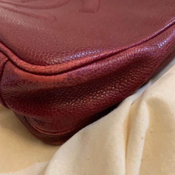 Chanel vintage timeless tote Bordeaux - Picture 8 of 12